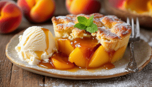 delight in the warm, sweet flavors of air fryer peach cobbler! this easy-to-make dessert combines juicy peaches with a buttery, crispy topping, all prepared in the air fryer for a quick and delicious treat. perfect for summer gatherings or a cozy night in!