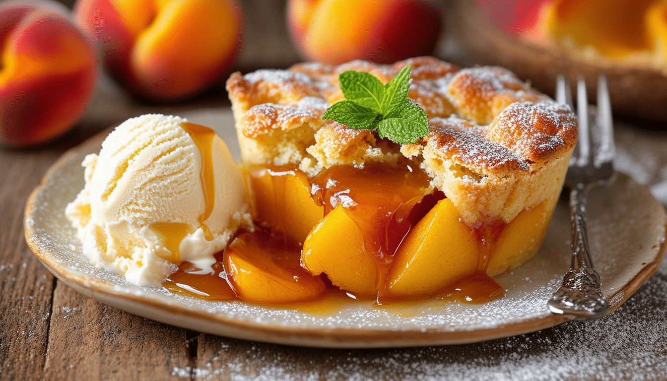 delight in the warm, sweet flavors of air fryer peach cobbler! this easy-to-make dessert combines juicy peaches with a buttery, crispy topping, all prepared in the air fryer for a quick and delicious treat. perfect for summer gatherings or a cozy night in!
