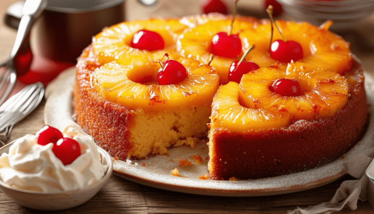 indulge in a delightful twist on a classic dessert with our air fryer pineapple upside-down cake. quick and easy to prepare, this moist cake features juicy pineapple rings and caramelized brown sugar, all made effortlessly in your air fryer. perfect for any occasion!