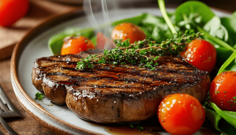 discover a delicious and healthy way to enjoy portobello mushroom steaks with our air fryer recipe. perfectly seasoned and cooked to perfection, these flavorful steaks are a satisfying vegetarian dish that's easy to prepare and packed with nutrients. elevate your meals with this quick and tasty air fryer option!