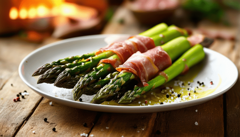 discover a deliciously healthy twist on a classic dish with our air fryer prosciutto wrapped asparagus made with vegetarian ham. perfectly crisped and bursting with flavor, this easy recipe is a must-try for plant-based enthusiasts looking to elevate their culinary experience.