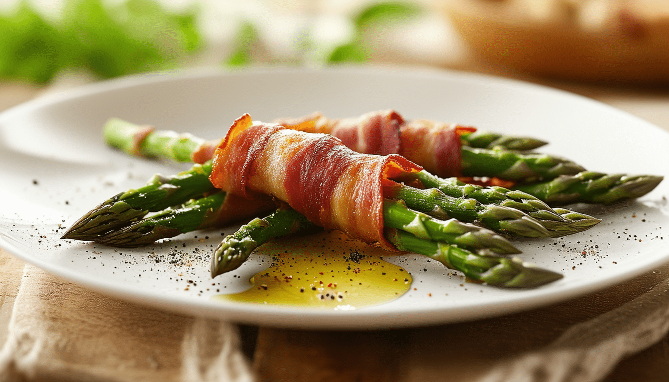 discover a delicious twist on a classic appetizer with our air fryer prosciutto wrapped asparagus, featuring the option to use vegetarian or turkey bacon for a hearty breakfast treat. perfectly crispy and flavorful, this recipe is a must-try for a healthy start to your day!