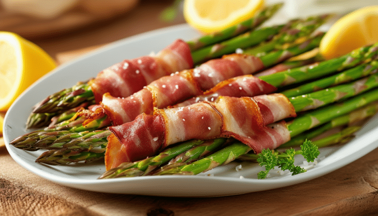 discover a delicious twist on a classic breakfast with our air fryer prosciutto wrapped asparagus. substitute with vegetarian or turkey bacon for a healthier option, perfect for a quick and flavorful morning treat. easy to make and bursting with flavor!