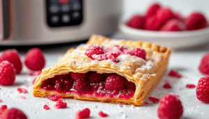 discover the deliciously easy recipe for air fryer raspberry pop tarts! perfectly flaky and filled with sweet raspberry goodness, these homemade pastries are a quick and delightful treat that you can whip up in no time. indulge in a healthier version of your favorite breakfast classic with this air fryer twist!
