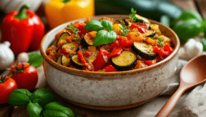 discover the vibrant flavors of a classic french dish with our air fryer ratatouille recipe. this healthier, easy-to-make version combines fresh vegetables and aromatic herbs for a delicious and colorful meal that's perfect for any occasion.