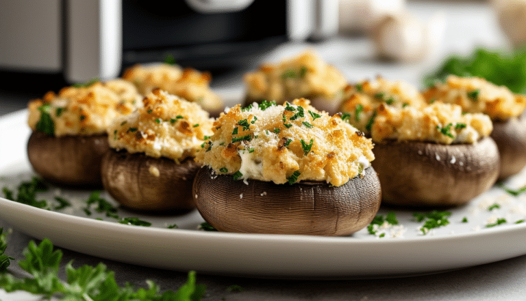 discover a delicious and healthy twist on a classic appetizer with our air fryer savory stuffed mushrooms. packed with flavorful ingredients and cooked to perfection, these mushrooms are perfect for entertaining or a quick snack. try this easy recipe today and impress your guests!