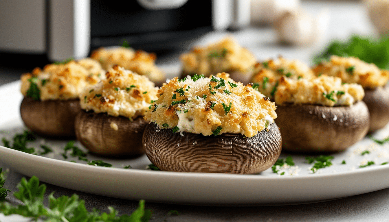 discover a delicious and healthy twist on a classic appetizer with our air fryer savory stuffed mushrooms. packed with flavorful ingredients and cooked to perfection, these mushrooms are perfect for entertaining or a quick snack. try this easy recipe today and impress your guests!