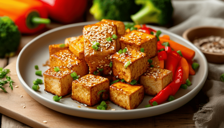 discover the perfect crispy air fryer sesame tofu recipe! healthy, delicious, and easy to make, this dish combines the nutty flavor of sesame with the satisfying crunch of air frying. ideal as a main course or a flavorful side, it's a must-try for tofu lovers and anyone seeking a tasty vegetarian meal.