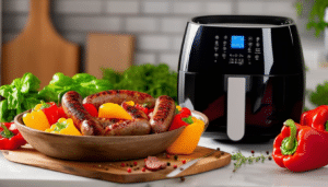 delight in the savory flavors of air fryer smoked sausage and peppers! this quick and easy recipe brings together juicy smoked sausage and vibrant bell peppers, all cooked to perfection in your air fryer. ideal for busy weeknights or casual gatherings, this mouthwatering dish guarantees satisfaction in every bite.