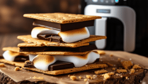 indulge in a delicious twist on a classic treat with our air fryer s'mores recipe! perfectly toasted marshmallows, rich chocolate, and graham crackers come together in just minutes. ideal for a quick dessert or a fun family activity, this easy recipe will satisfy your sweet cravings without the campfire. try it today and elevate your snack game!