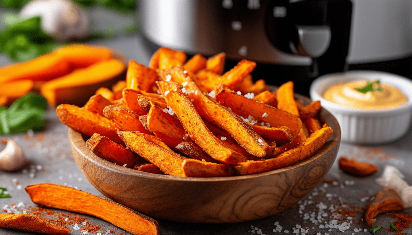 discover the perfect recipe for air fryer sweet potato fries - crispy, healthy, and delicious! enjoy a guilt-free snack or side dish that is easy to prepare and packed with flavor. ideal for both kids and adults, these sweet potato fries are a must-try for any home cook.