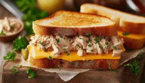 discover the ultimate comfort food with our air fryer tuna melt sandwich! crisp and golden on the outside, this easy-to-make sandwich features savory tuna mixed with melted cheese, perfectly toasted in your air fryer for a deliciously satisfying bite. perfect for lunch or dinner!