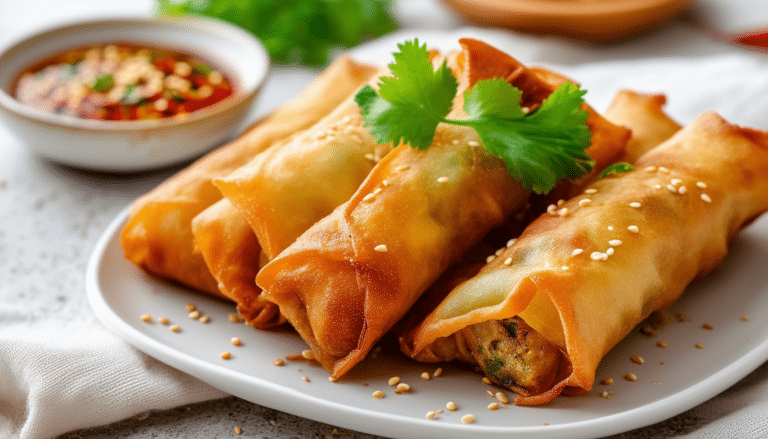 discover a delicious and healthy recipe for air fryer vegan spring rolls! packed with fresh vegetables and wrapped in crispy rice paper, these guilt-free spring rolls are perfect as a snack or appetizer. enjoy the perfect blend of flavor and crunch, all cooked with less oil in your air fryer!