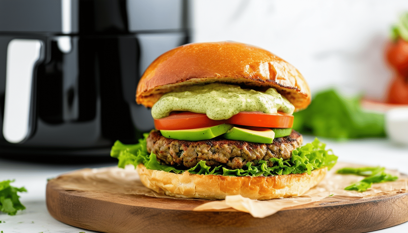 discover the delicious and healthy air fryer veggie burger recipe that's perfect for a quick meal! enjoy flavorful plant-based ingredients cooked to perfection in your air fryer for a guilt-free, crispy bite every time.