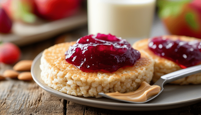 enjoy a light and delicious breakfast with our almond butter and jelly on rice cakes recipe. spread creamy almond butter and your favorite jelly atop crunchy rice cakes for a quick, nutritious start to your day.