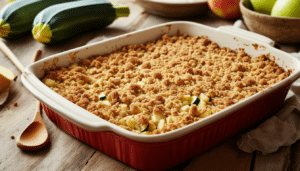 discover a delightful baked zucchini and apple crumble recipe that combines the freshness of seasonal zucchini with the sweetness of apples, topped with a crunchy oat crumble. perfect for a cozy dessert or a unique twist on traditional crumbles.