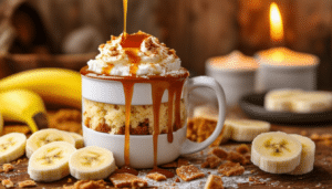 indulge in the delightful flavors of banoffee pie with our mug cake recipe! this quick and easy dessert is a perfect blend of creamy bananas, rich toffee, and fluffy cake, all cooked in a mug for a heavenly treat. ideal for satisfying your sweet tooth in minutes!