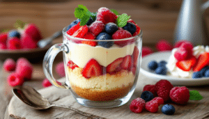 indulge in a delightful berry cheesecake mug cake that's quick and easy to make! this delicious dessert combines the creamy richness of cheesecake with the fresh flavors of berries, all cooked in a mug for a single serving treat. perfect for satisfying your sweet cravings in minutes!
