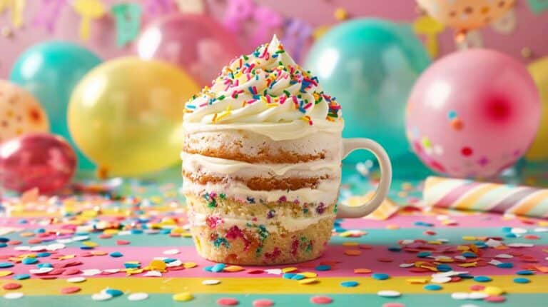 Birthday Cake Mug Cake Celebration