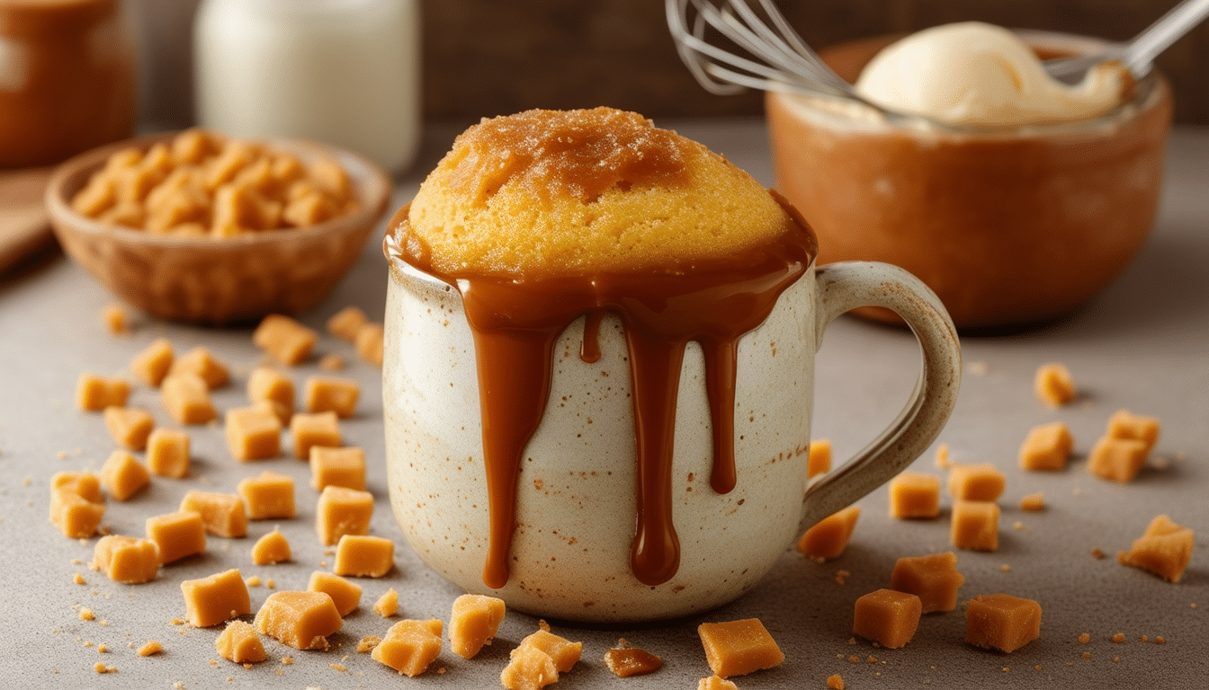 indulge in the rich and creamy flavors of our butterscotch blast mug cake. this quick and easy dessert is perfect for satisfying your sweet tooth in just minutes, delivering a delightful explosion of butterscotch goodness. perfect for a cozy treat anytime!