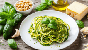 discover the transformative power of a quick and easy 5-minute pesto zoodle recipe that will revolutionize your dinner routine! perfect for a healthy, flavorful meal, it's a game changer for pasta lovers and health enthusiasts alike.