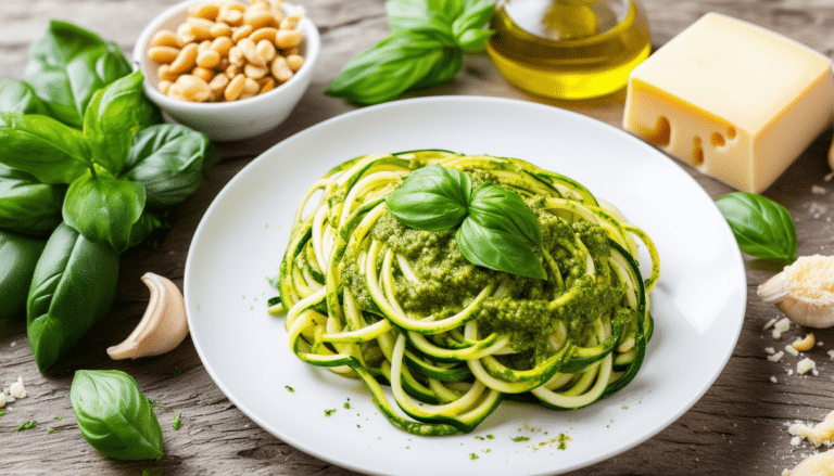 discover the transformative power of a quick and easy 5-minute pesto zoodle recipe that will revolutionize your dinner routine! perfect for a healthy, flavorful meal, it's a game changer for pasta lovers and health enthusiasts alike.