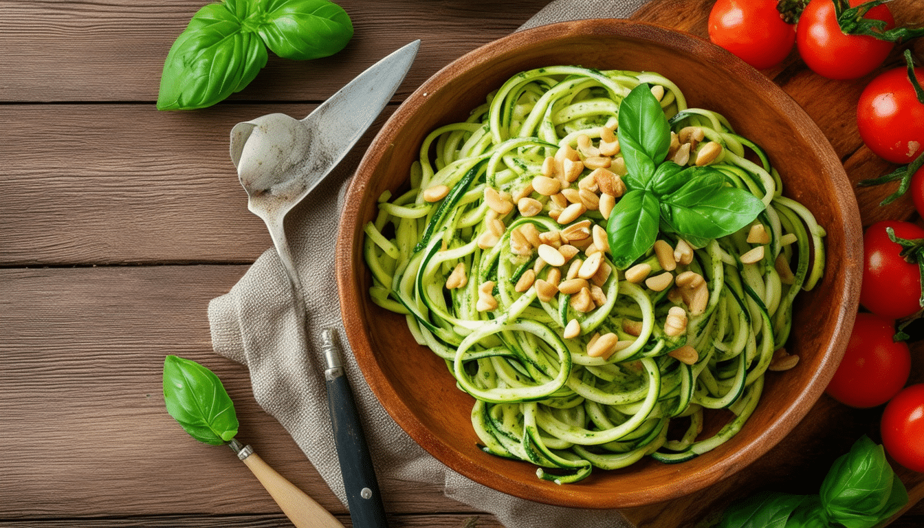 discover the ultimate game-changer for your dinners with this quick and easy 5-minute pesto zoodle recipe. perfect for healthy eating, this delicious dish transforms your meals while saving you time. dive into a world of flavor and freshness that could redefine your dinner experience!
