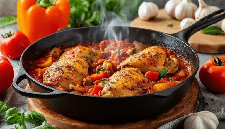 discover the ultimate one-pot chicken cacciatore recipe that promises to be your new favorite dinner solution. easy to prepare and full of rich flavors, this hearty dish will delight your taste buds and simplify your weeknight cooking!