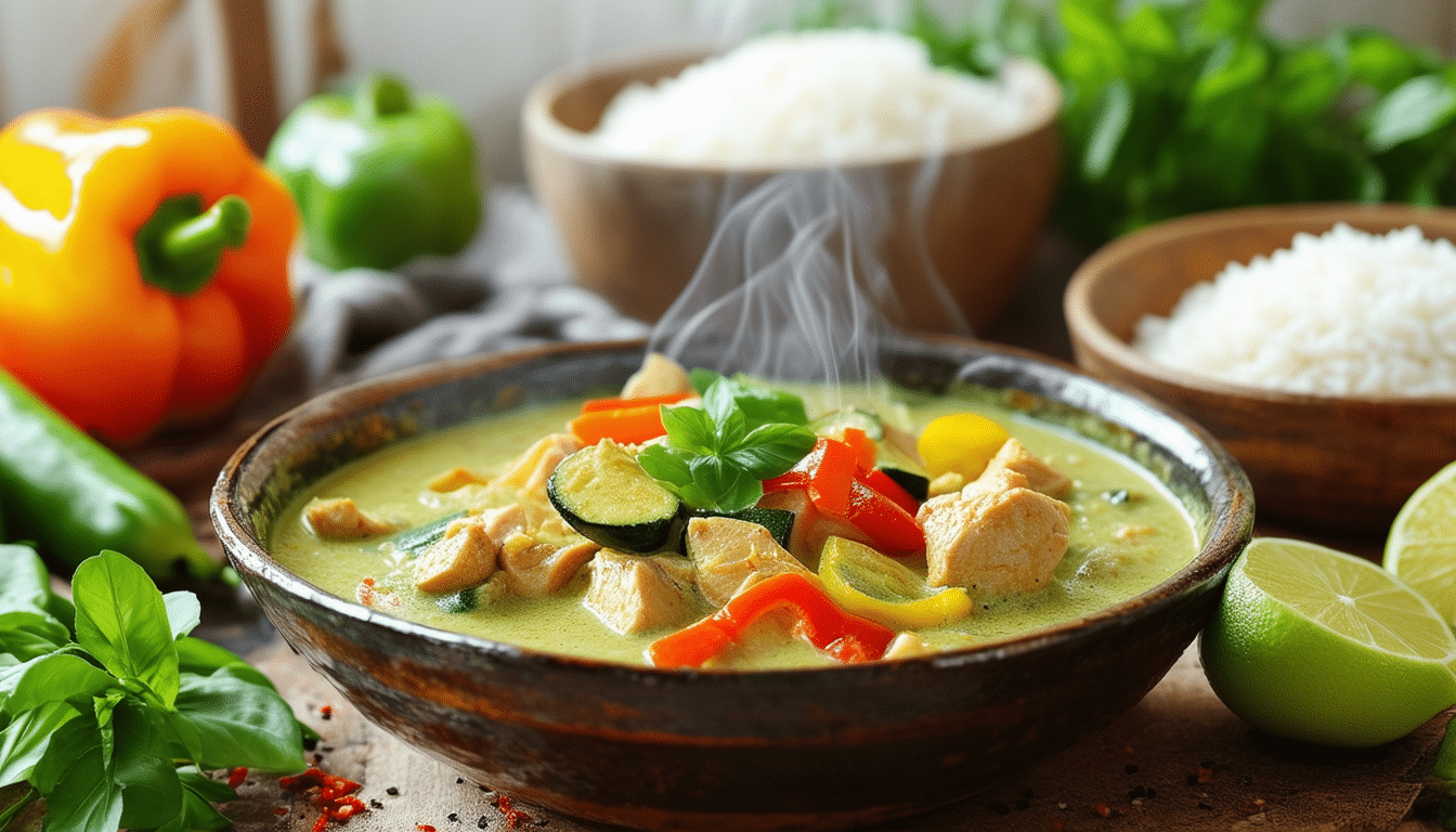 discover the transformative power of this one-pot thai green curry that promises to revolutionize your dinner routine. easy to prepare and bursting with authentic flavors, it's the perfect dish to elevate your weeknight meals effortlessly.