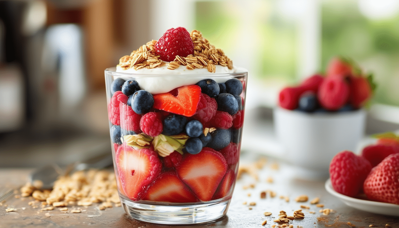 discover the secrets to crafting a delightful berry parfait in just 10 minutes! this quick and easy recipe is perfect for a nutritious breakfast or a satisfying snack. learn how to layer fresh berries, creamy yogurt, and crunchy granola for a delicious treat that’s both healthy and indulgent!