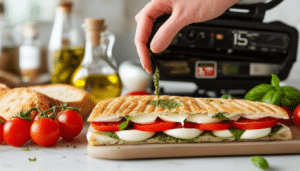 discover how to whip up a mouthwatering caprese panini in just 15 minutes! this quick and easy recipe is perfect for a tasty lunch or snack, featuring fresh mozzarella, ripe tomatoes, and fragrant basil. ideal for busy days, learn the secrets to making this italian classic at home.