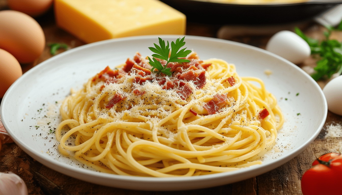 discover the secrets to making authentic spaghetti carbonara in under 15 minutes! this quick and easy recipe proves that delicious homemade pasta doesn't have to take hours. perfect for busy weeknights or a last-minute dinner, learn how to create a rich, creamy dish using simple ingredients. get ready to impress your taste buds and guests alike with this culinary delight!