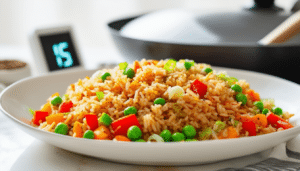 discover the secrets to making mouthwatering veggie fried rice in just 15 minutes! this quick and easy recipe is perfect for busy weeknights, packed with fresh vegetables and bold flavors. learn how to whip up this satisfying dish that will impress your family and friends.