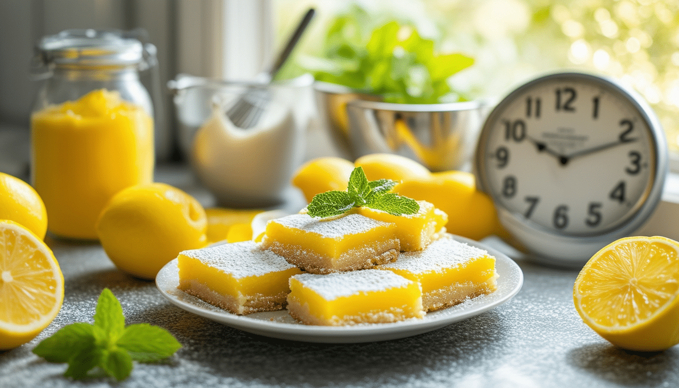 discover the secret to making perfect lemon bars in just 30 minutes! this quick and easy recipe will guide you through each step, ensuring a deliciously tangy treat that your family will love. ideal for last-minute desserts or a sweet treat anytime!