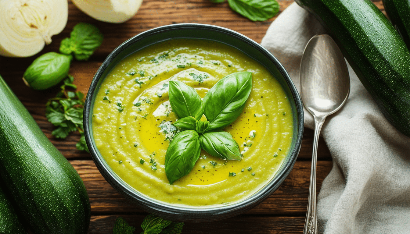 discover a refreshing chilled zucchini soup recipe that's easy to make and perfect for warm days. this healthy and flavorful dish combines fresh zucchini, herbs, and a touch of cream for a delightful summer treat. serve chilled for a light appetizer or a satisfying meal.