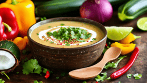 discover a delightful coconut curry zucchini soup recipe that blends the rich flavors of coconut milk and aromatic spices with fresh zucchini. perfect for a healthy, comforting meal any time of the year!