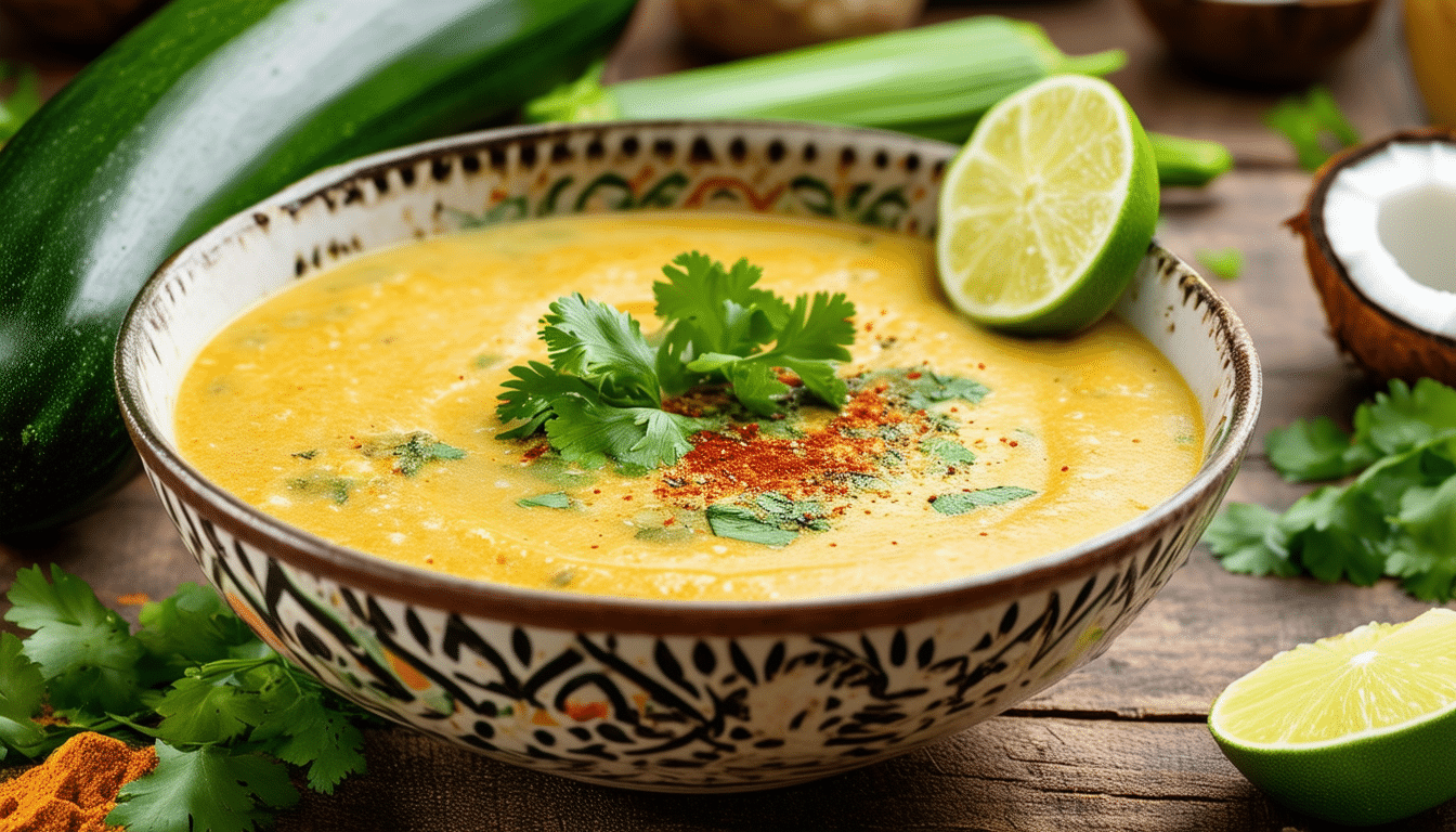discover a delightful coconut curry zucchini soup recipe that combines creamy coconut milk with fresh zucchini and aromatic spices. perfectly balanced and easy to make, this soup is a deliciously healthy option for any meal.