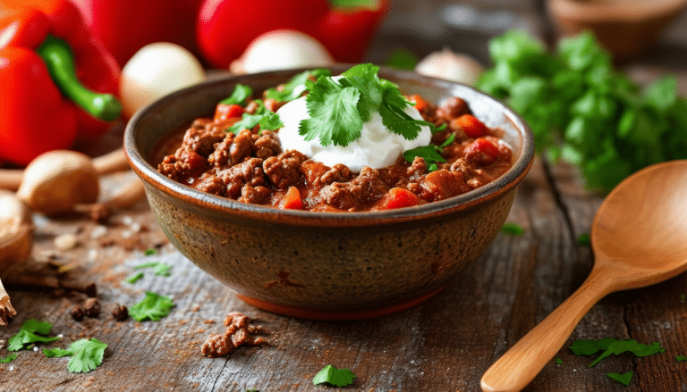 discover the ultimate easy beef chili recipe that will revolutionize your weeknight dinners! packed with flavor and quick to prepare, this dish is perfect for busy evenings and guarantees to please the whole family.