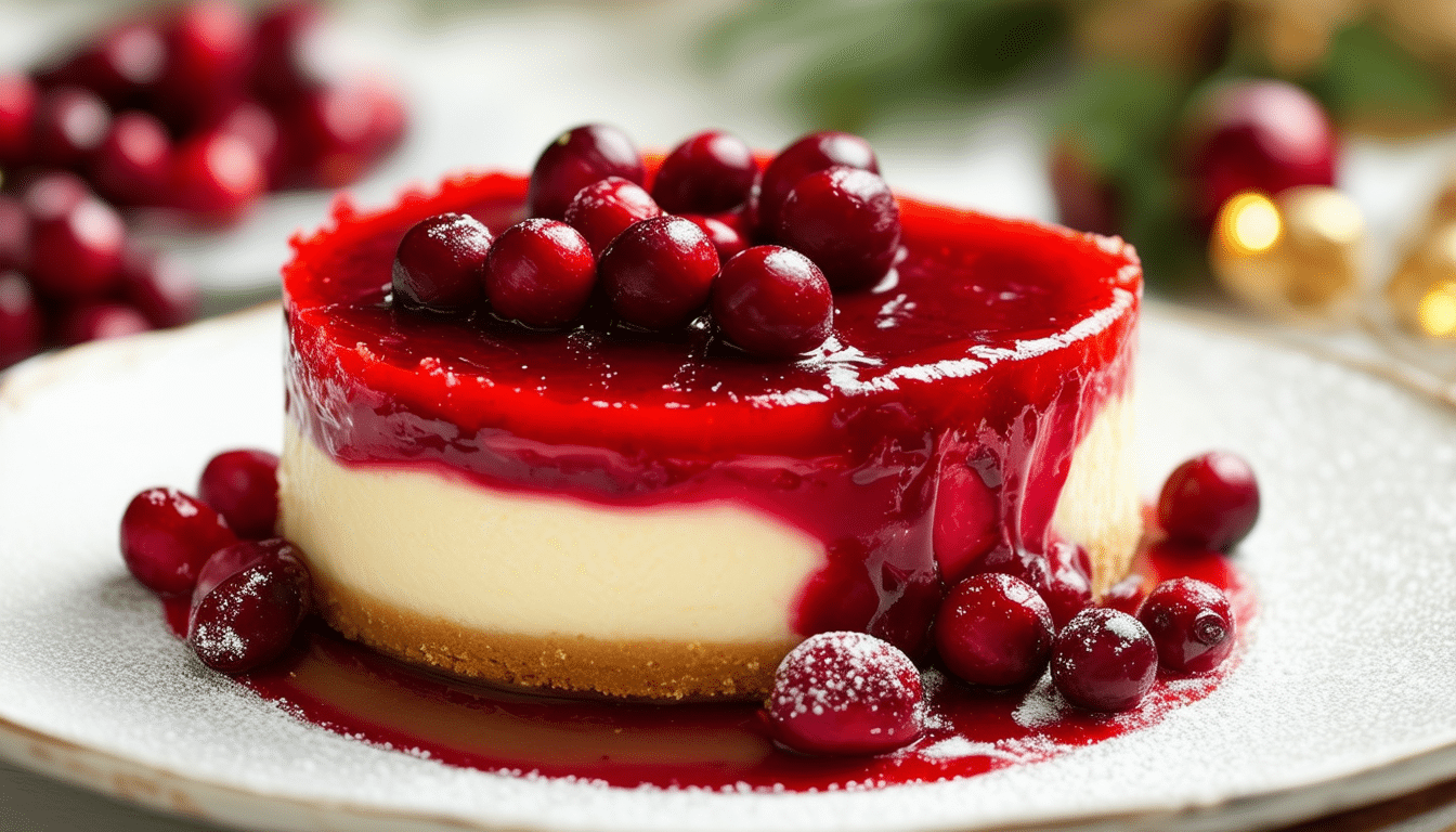 indulge in our delicious cranberry cheesecake, featuring a rich and creamy cheesecake base topped with a luscious layer of tangy cranberry sauce. perfect for any dessert lover looking for a delightful twist!