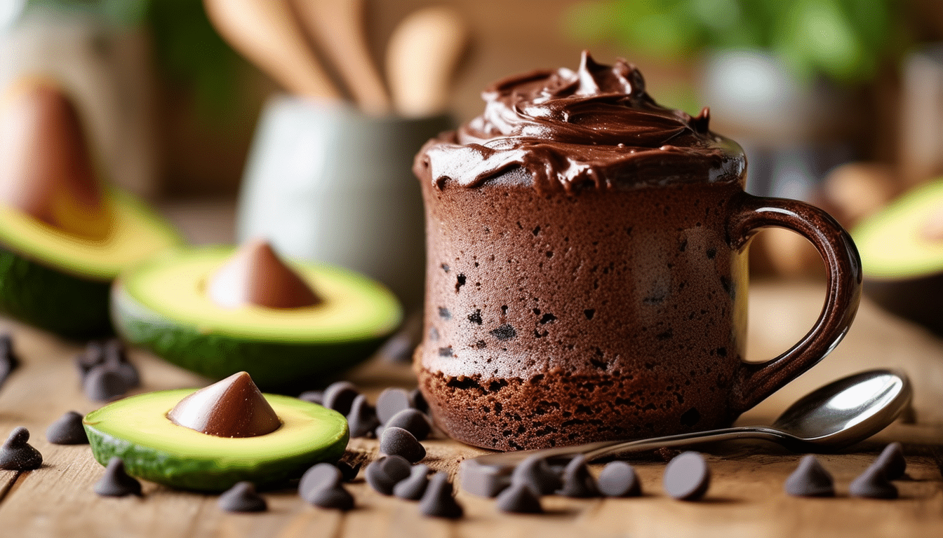 indulge in a rich and creamy dairy-free chocolate avocado mug cake that's easy to prepare and guilt-free. this delicious dessert combines the health benefits of avocado with decadent chocolate for a quick treat ready in minutes.