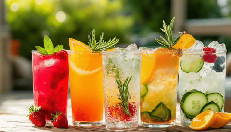 discover the ultimate guide to delicious mocktails that will elevate your alcohol-free happy hour! from fruity blends to sophisticated sips, explore refreshing recipes that ensure everyone can enjoy a vibrant and joyous celebration without the booze.