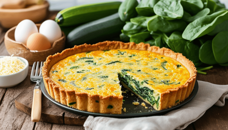 discover the ultimate easy spinach zucchini quiche recipe! packed with fresh vegetables and creamy goodness, this mouthwatering dish is perfect for breakfast, brunch, or a light dinner. quick to prepare and bursting with flavor, it's a healthy choice that everyone will love.