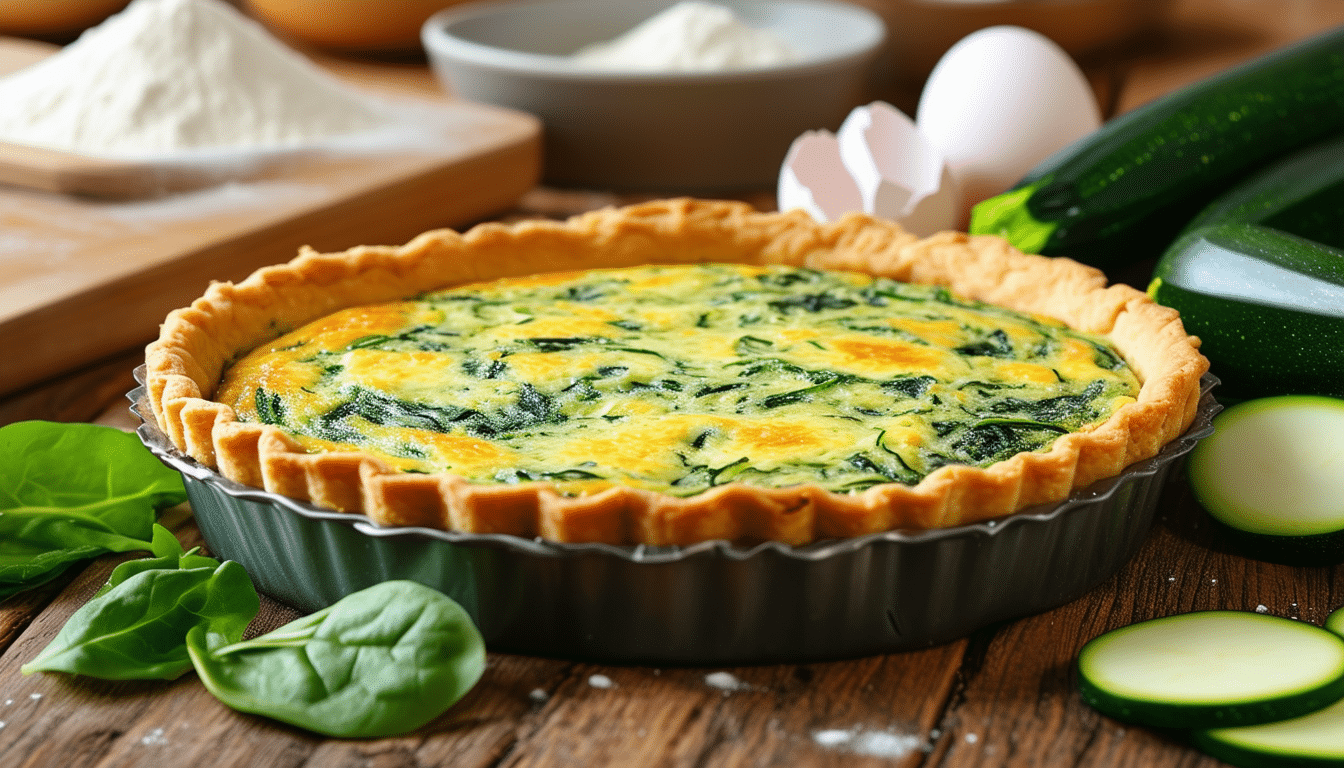 discover how to make a delicious and easy spinach zucchini quiche with this simple recipe. perfect for a quick breakfast, brunch, or light dinner, this quiche combines fresh vegetables and savory flavors for a healthy and satisfying meal. ideal for any occasion!