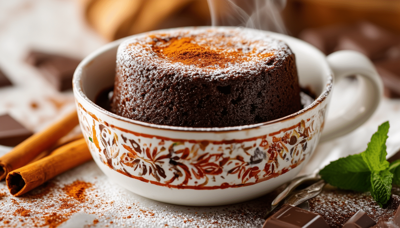 indulge in a delightful twist with our fire up! spicy chocolate mug cake. this quick and easy recipe combines rich chocolate with a hint of spice, perfect for satisfying your sweet tooth in just minutes. ideal for a cozy night in or a fun dessert to impress your friends!
