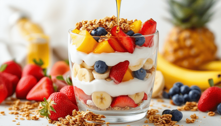 discover a simple and delicious fruit and yogurt parfait recipe that's perfect for a quick snack. layer your favorite fruits and creamy yogurt for a nutritious treat that everyone will love!