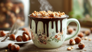indulge in the rich, chocolaty goodness of our heavenly hazelnut mug cake. this quick and easy recipe delivers a decadent treat in just minutes, perfect for satisfying your sweet cravings. enjoy the delightful combination of hazelnut flavor and moist cake, all in the comfort of your favorite mug.