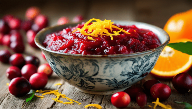 discover the perfect balance of sweet and tart with our homemade cranberry sauce. made with fresh cranberries and zesty orange, this delightful sauce elevates any meal. perfect for holidays or everyday enjoyment!