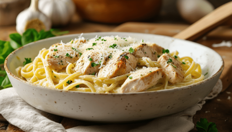 discover the rich and creamy flavors of our one-pot chicken alfredo, the ultimate comfort food that will satisfy your cravings and simplify your cooking routine. perfect for busy weeknights or a cozy dinner at home!