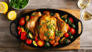 discover the ultimate one-pot lemon herb chicken recipe that's not only easy to make but bursting with flavor! perfect for busy weeknight dinners, this dish combines tender chicken with zesty lemon and fresh herbs for a delicious meal the whole family will love.