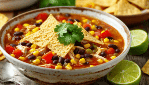 discover the ultimate one-pot chicken tortilla soup that promises to revolutionize your dinner routine. packed with flavor, this easy-to-make recipe combines tender chicken, vibrant vegetables, and zesty spices for a comforting, satisfying meal. perfect for busy weeknights or cozy gatherings, this soup will become a family favorite!